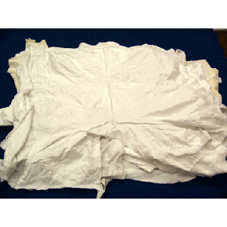 Image of a stack of white multi-purpose rags, neatly folded and ready for use. These absorbent and durable rags are ideal for cleaning, wiping, and polishing surfaces during fiberglass work, boat repairs, and general maintenance tasks