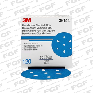 3" 120GRT HOOKIT BLUE ABRASIVE DISCS