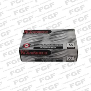 BLACK SHIELD POWDER-FREE GLOVES -- SIZE MED.