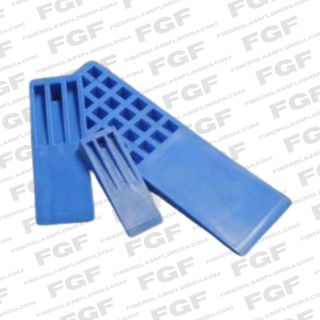 Blue 2-1/4" x 6" Deluxe Demolding Wedge, Medium Fexability