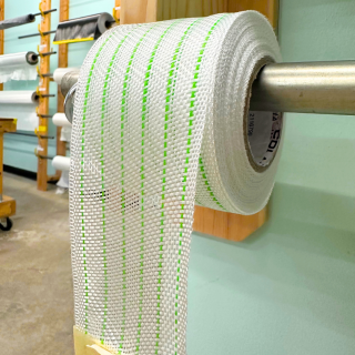 3" 5oz e-glass / poly hybrid rail tape (6-strand) green #5778