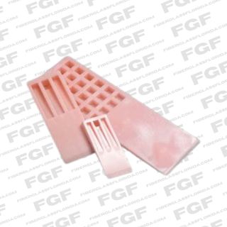2-1/4" x 6" Pink Standard Demolding Wedge, Flexible