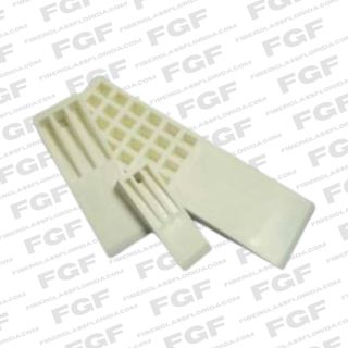 1-3/4" x 10" White Standard Demolding Wedge, Rigid