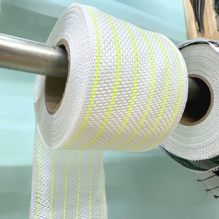 3" 5oz e-glass / poly hybrid rail tape (6-strand) neon yellow #5776