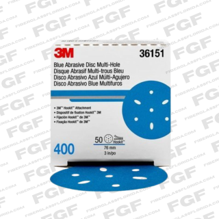 3" 400GRT HOOKIT BLUE DISCS 36151