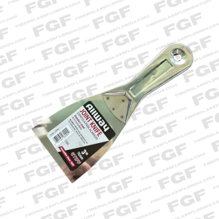 3" STIFF PUTTY KNIFE STEEL | Fiberglass Florida