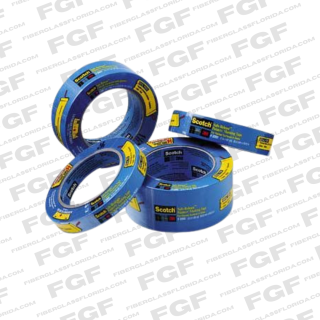 Image of a roll of 3M Blue Painter’s Tape, featuring a bright blue color and smooth texture. This tape is designed for clean removal and precise masking, ideal for painting projects and protecting surfaces in fiberglass and marine applications.